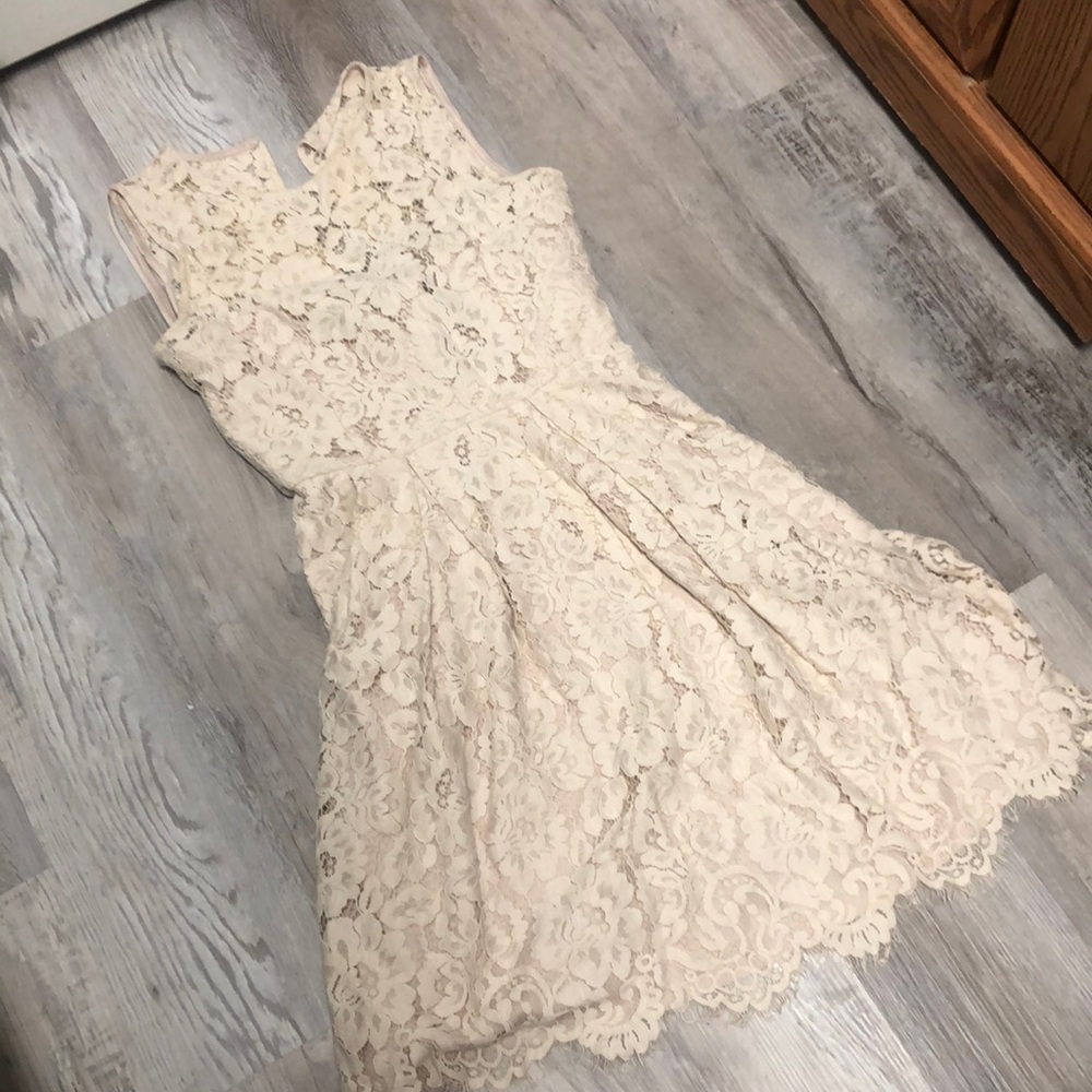 BHLDN Hitherto Kinsley Fit and flare lace scalloped dress